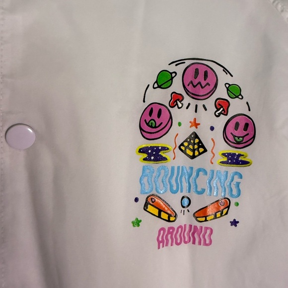A-Lab “Bouncing Around” Coach Jacket | White Nylon | Size S - Picture 4 of 4